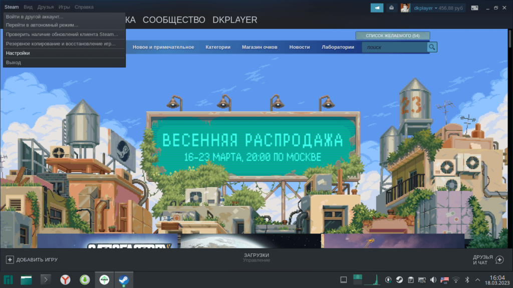 Настройка Steam