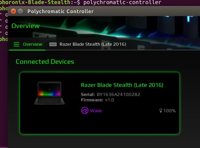 Графический интерфейс Polychromatic в Linux